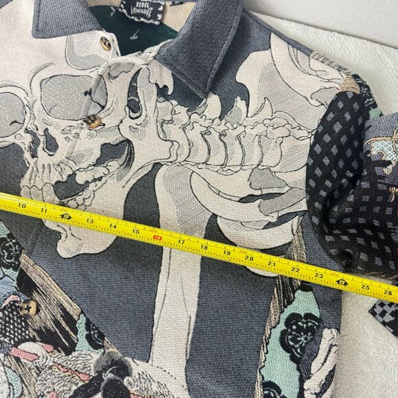 Rebel Vengeance All Over Print
Skeleton Samurai Statement Jacket
Men's Size M - Picture 10 of 12